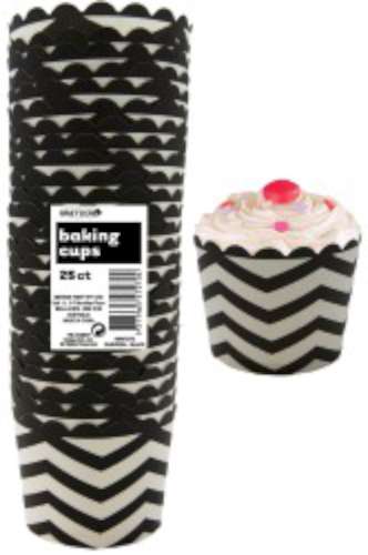 Baking Cups - Chevron Black - Click Image to Close